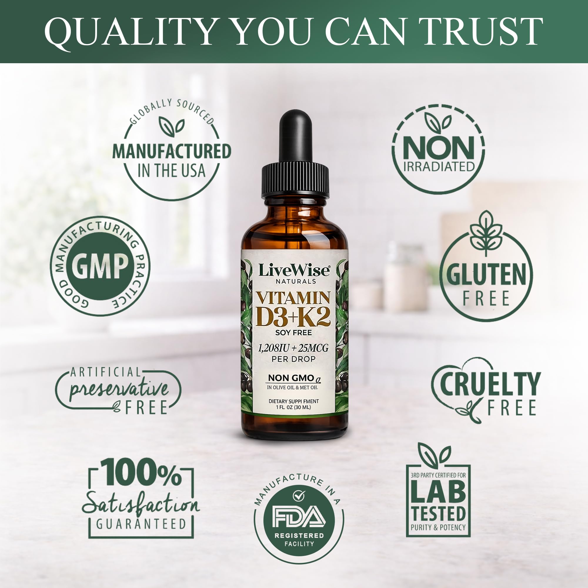 Live Wise Naturals comparación de tamaño mostrando portabilidad y ahorro