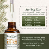 Live Wise Naturals detalle del aceite MCT resaltando absorción y mezcla fácil