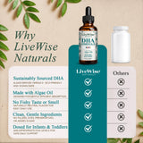 Live Wise Naturals gotas vertidas en biberón para administración sencilla