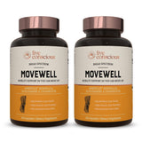 Live Conscious frasco MoveWell frontal mostrando diseño y beneficios