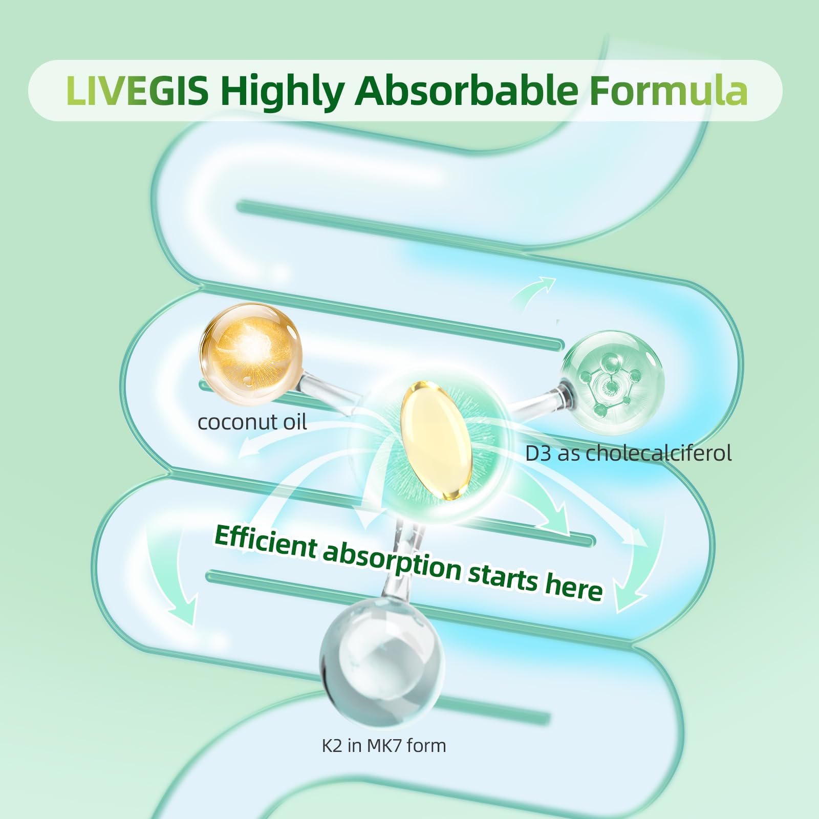 LIVEGIS capsulas en plato junto a alimentos para destacar absorción con comida
