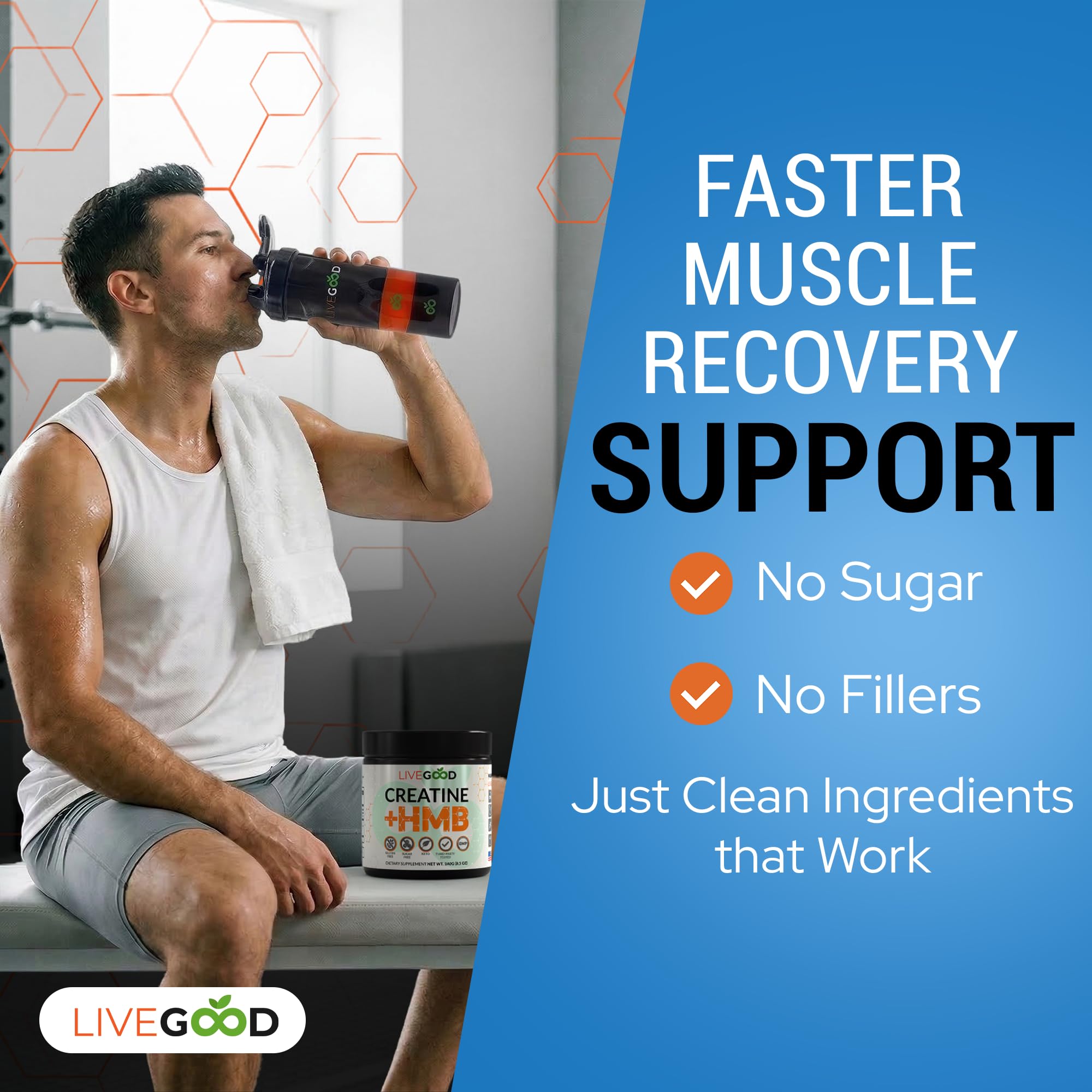 LIVEGOOD mezcla en shaker demostrando fácil disolución y comodidad matutina