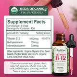 Live Wise Naturals cuentagotas y dosificación precisa para controlar 5 gotas por toma