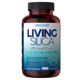 Living Silica envase frontal mostrando diseño y beneficio de colágeno