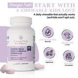 Living Well with Dr. Michelle tabletas masticables textura y formato amigable