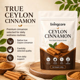 livingcore canela mezclada en batido, realzando sabor y aroma natural