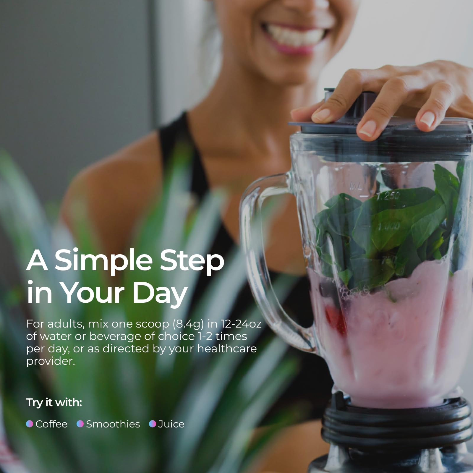 Livingood Daily envase en escena de desayuno saludable, uso diario