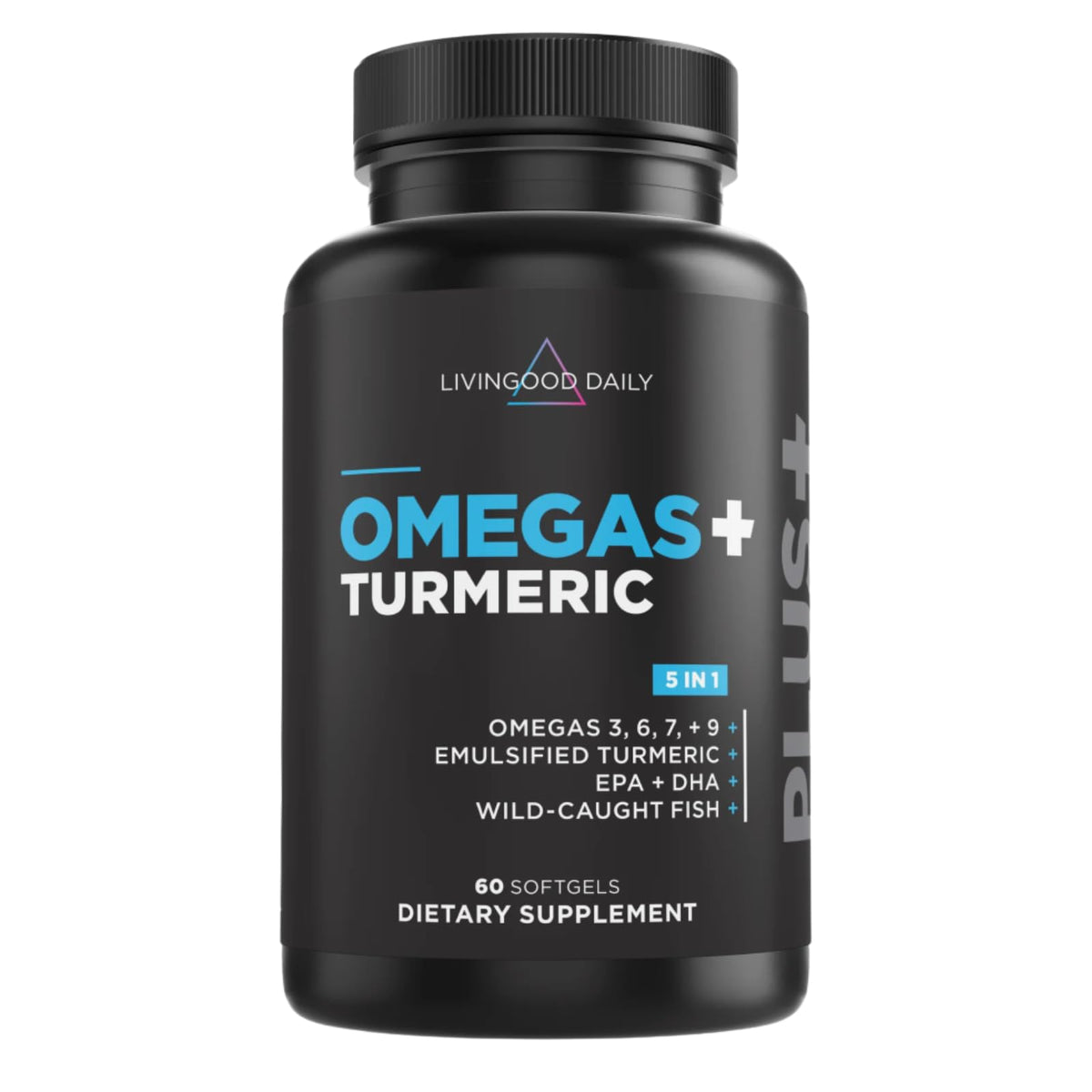 Livingood Daily frente del empaque mostrando beneficios y softgels