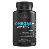 Livingood Daily frente del empaque mostrando beneficios y softgels