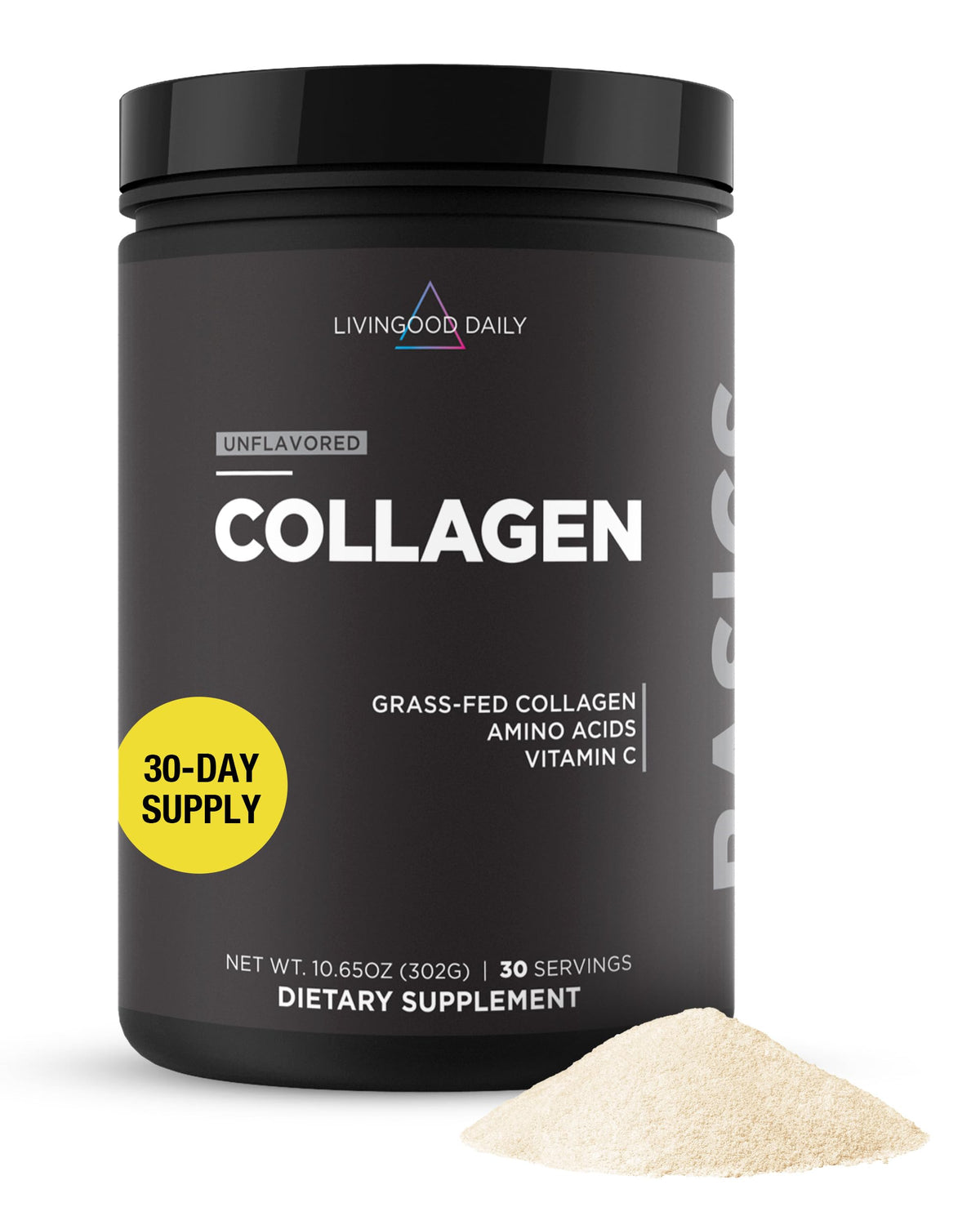 Livingood Daily frente del envase mostrando etiqueta clara y beneficios