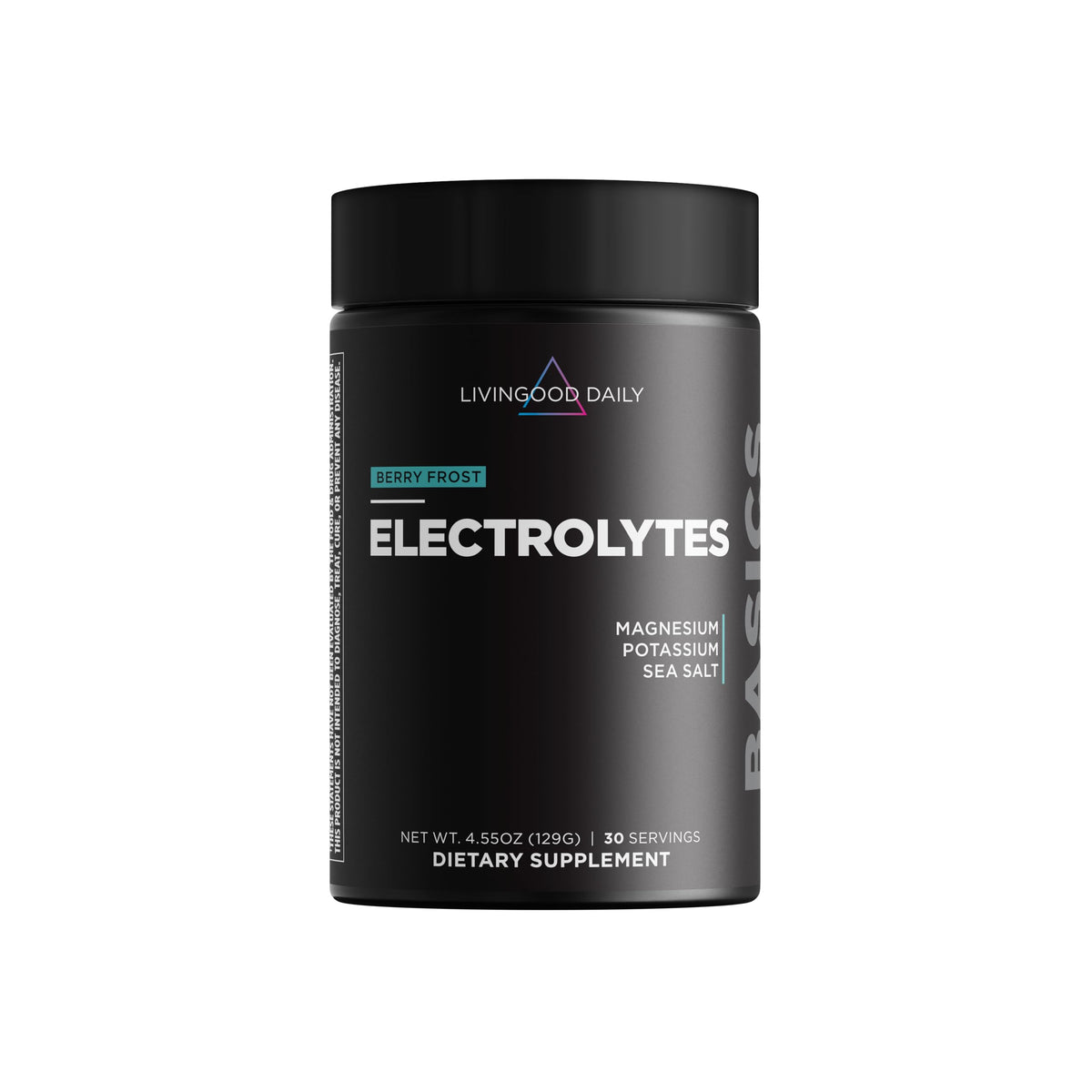 Livingood Daily envase frontal Berry Frost mostrando sabor y marca