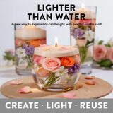 LIVINVIBE arena de velas en mesa nocturna con velas, crea ambiente sin fragancia