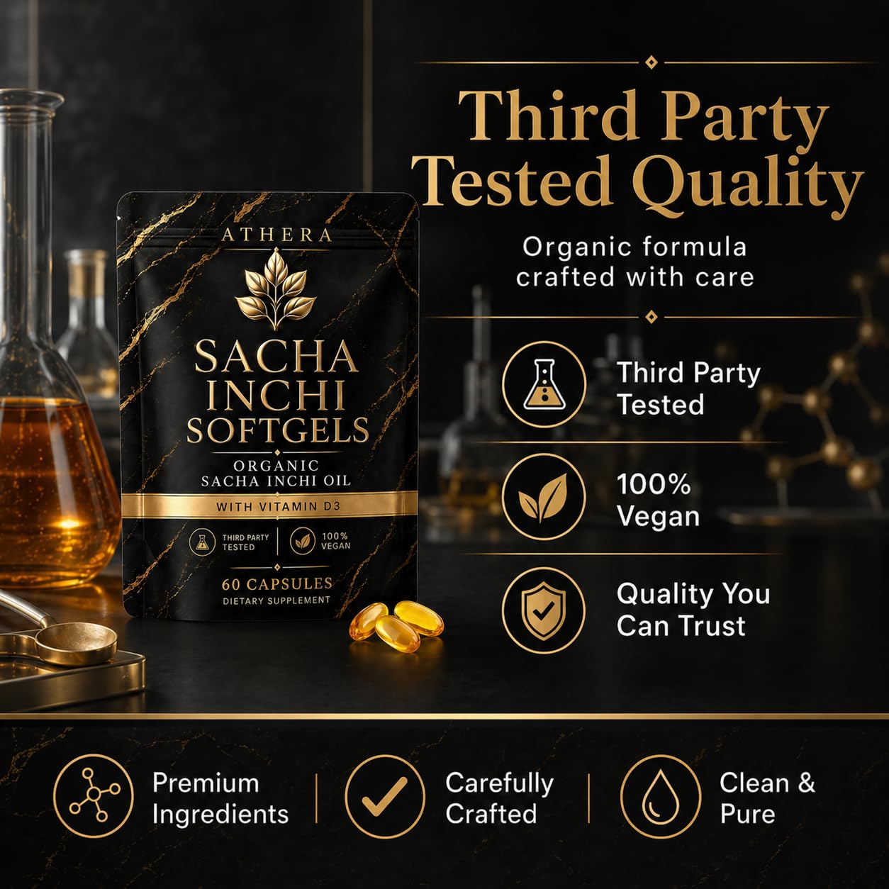 Livioon Athera etiqueta con ingredientes orgánicos visibles y certificados