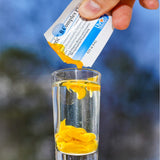 LivOn Laboratories sobre exprimido en vaso con agua para uso rápido y fácil