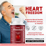 LIVORKA Heart Freedom cápsulas en primer plano, muestra la textura fácil de tragar