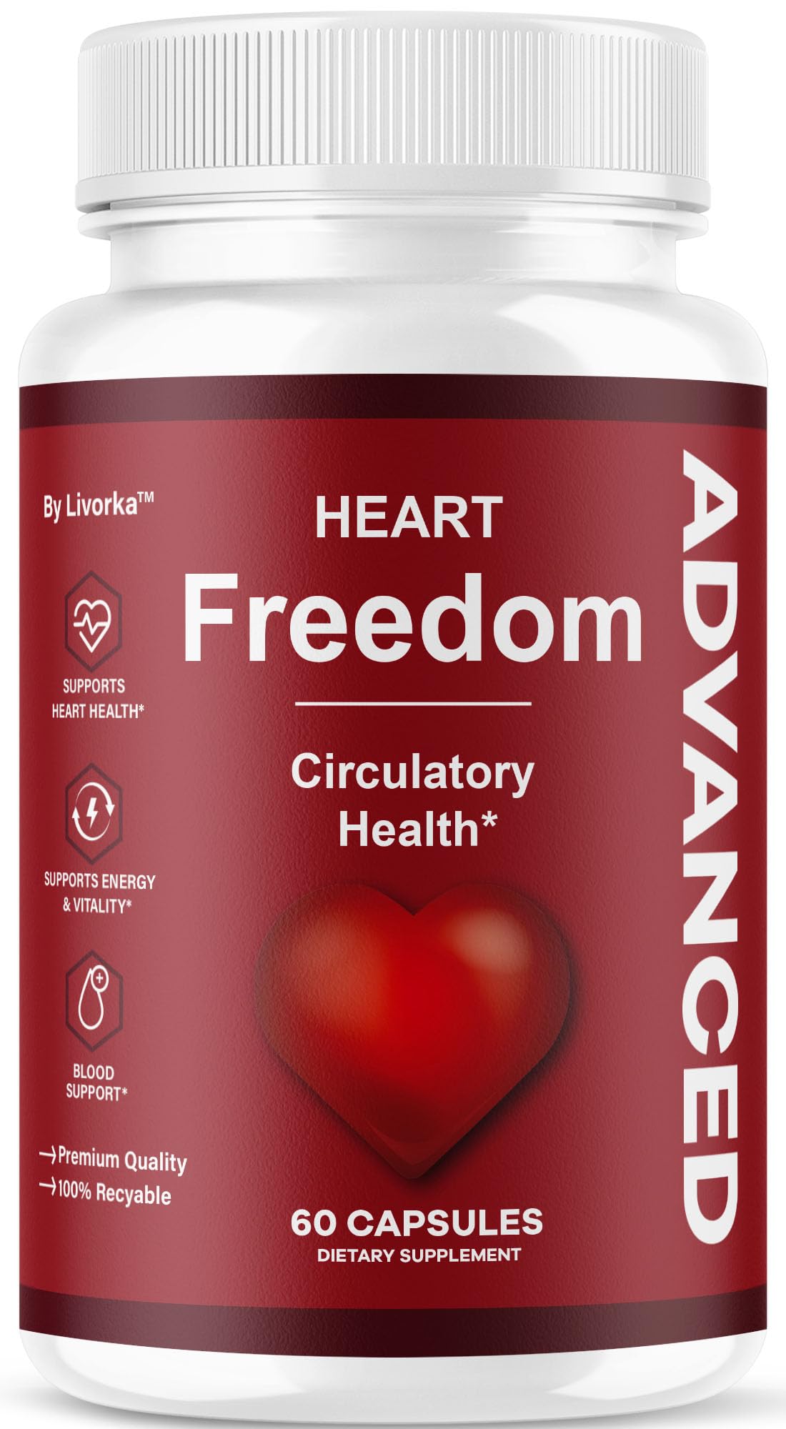 LIVORKA Heart Freedom vista frontal del envase, claridad de presentación