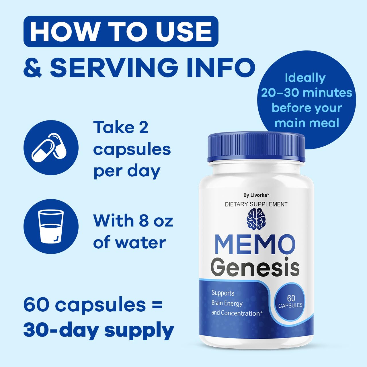 LIVORKA Memo Genesis etiqueta nutricional visible para confianza y transparencia