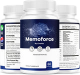 LIVORKA Memoforce frascos en mesa junto a vaso de agua para rutina diaria