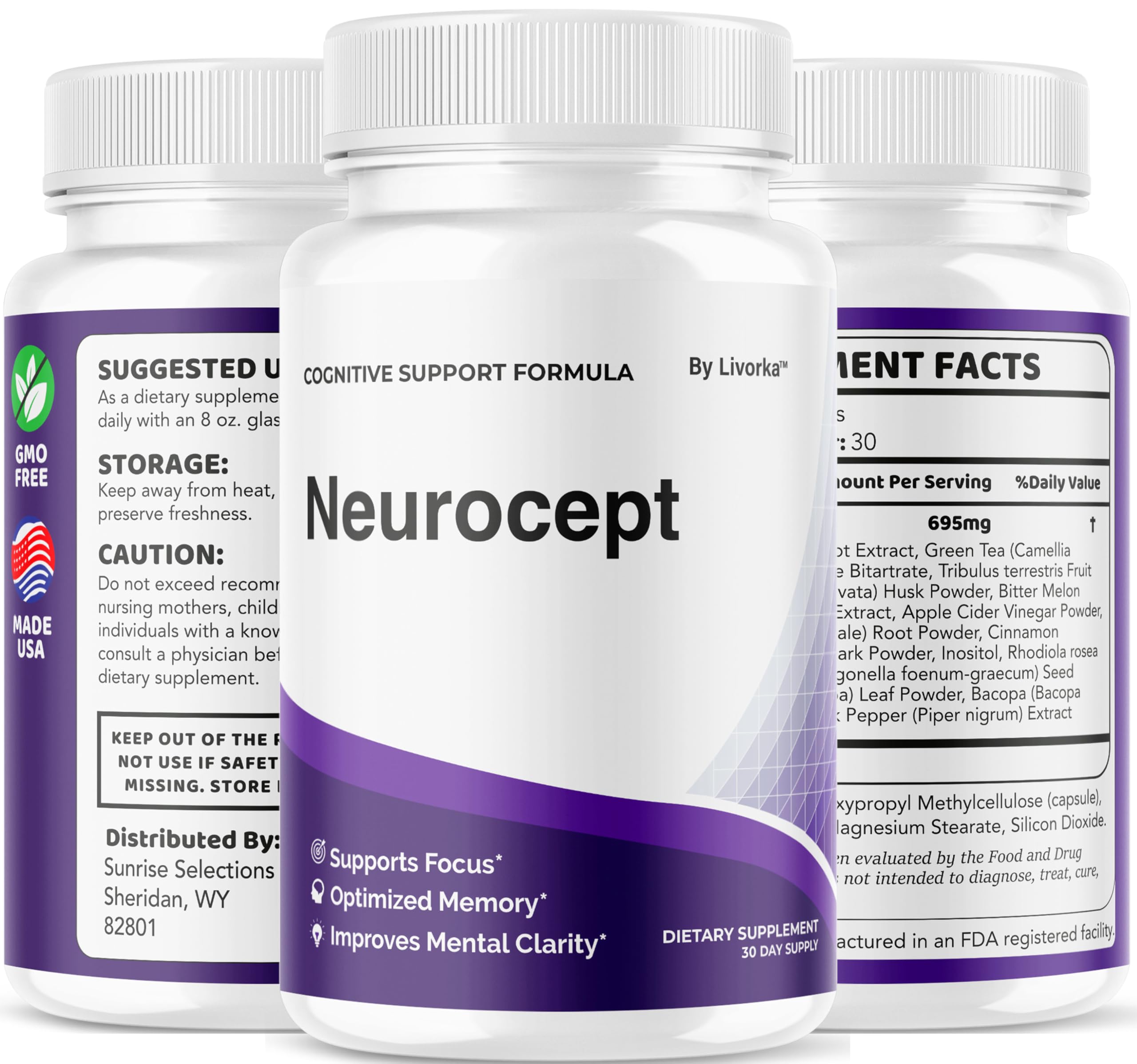 LIVORKA Neurocept envase abierto mostrando las cápsulas listas para la toma diaria