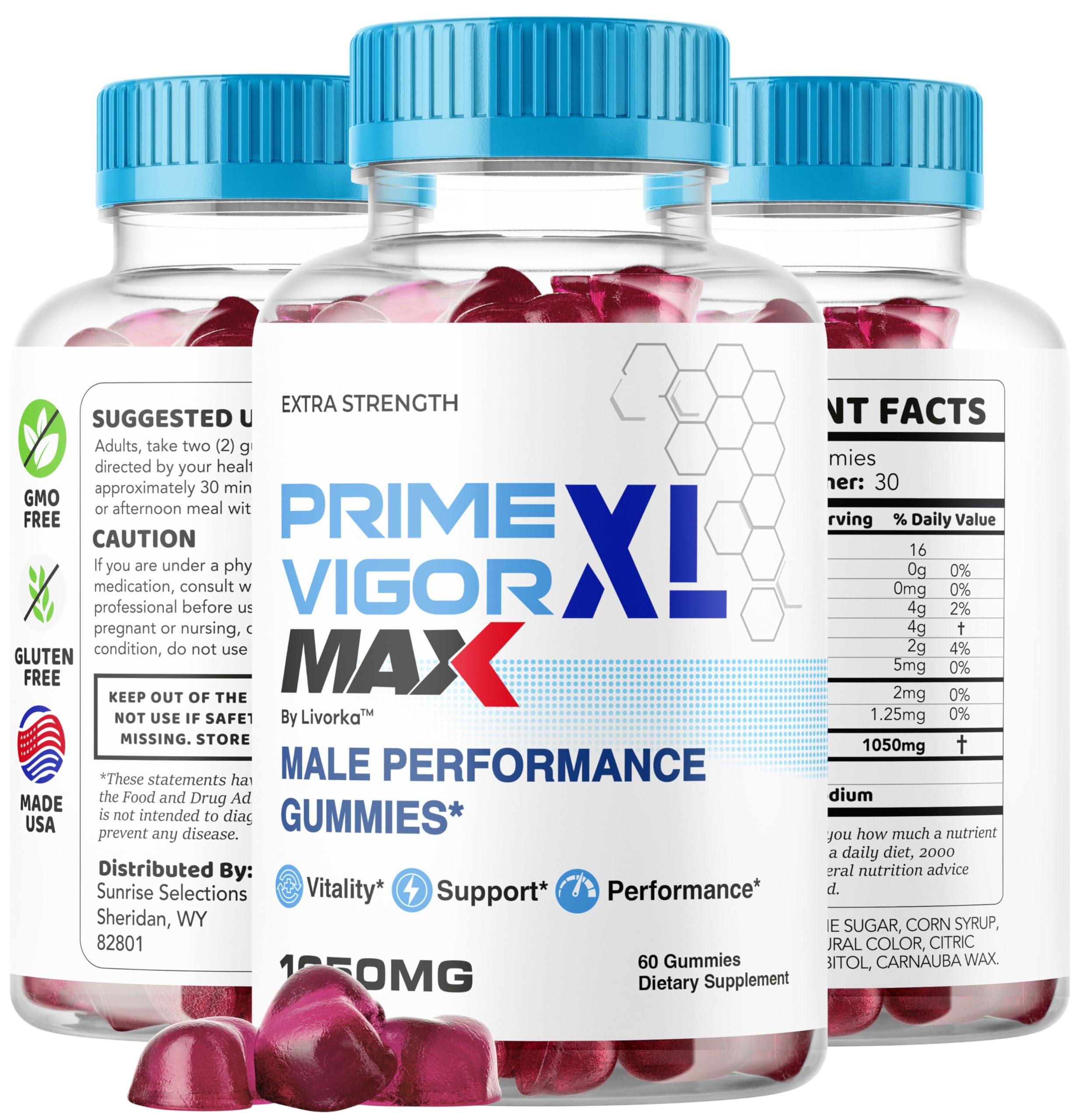 LIVORKA Prime Vigor XL Max ambiente lifestyle con frasco y accesorios