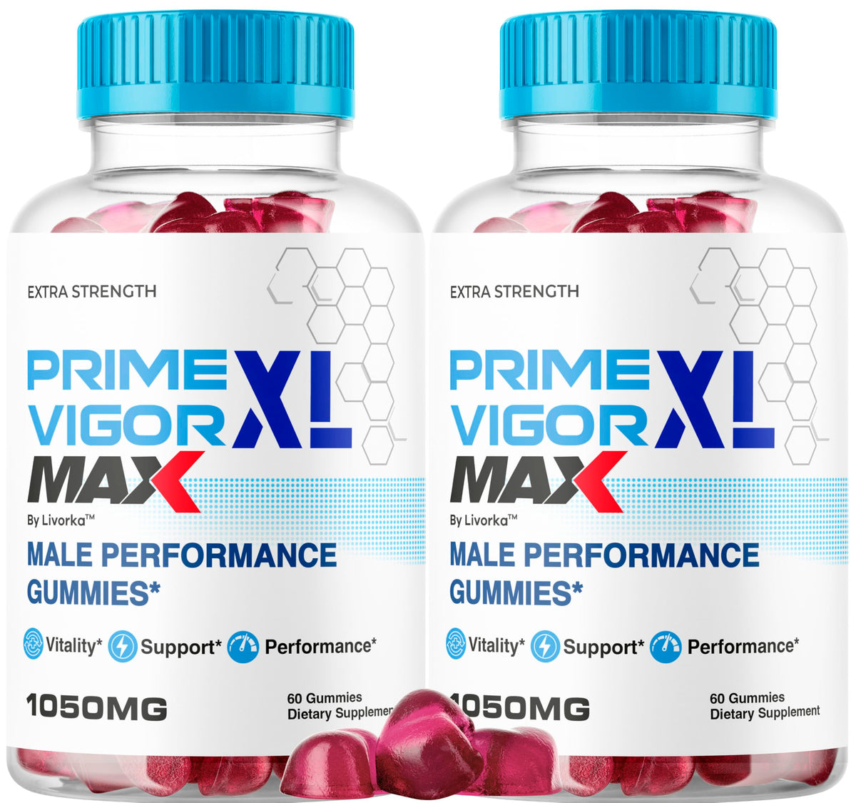LIVORKA Prime Vigor XL Max frente del frasco, muestra diseño y cantidad