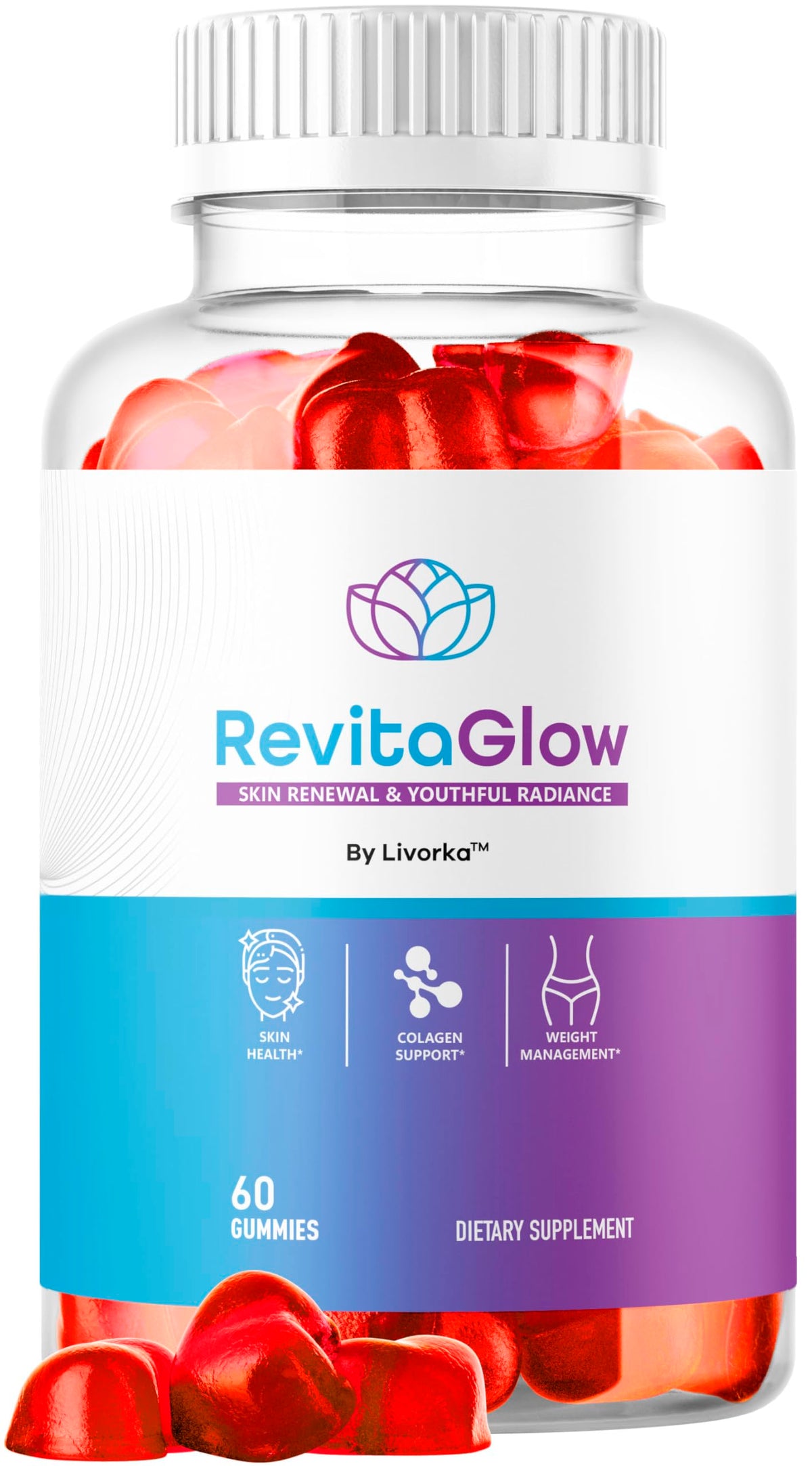 LIVORKA envase frontal de RevitaGlow mostrando presentación y beneficio práctico