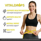 LIVORKA Vital Drops gotero y textura del líquido, dosificación precisa
