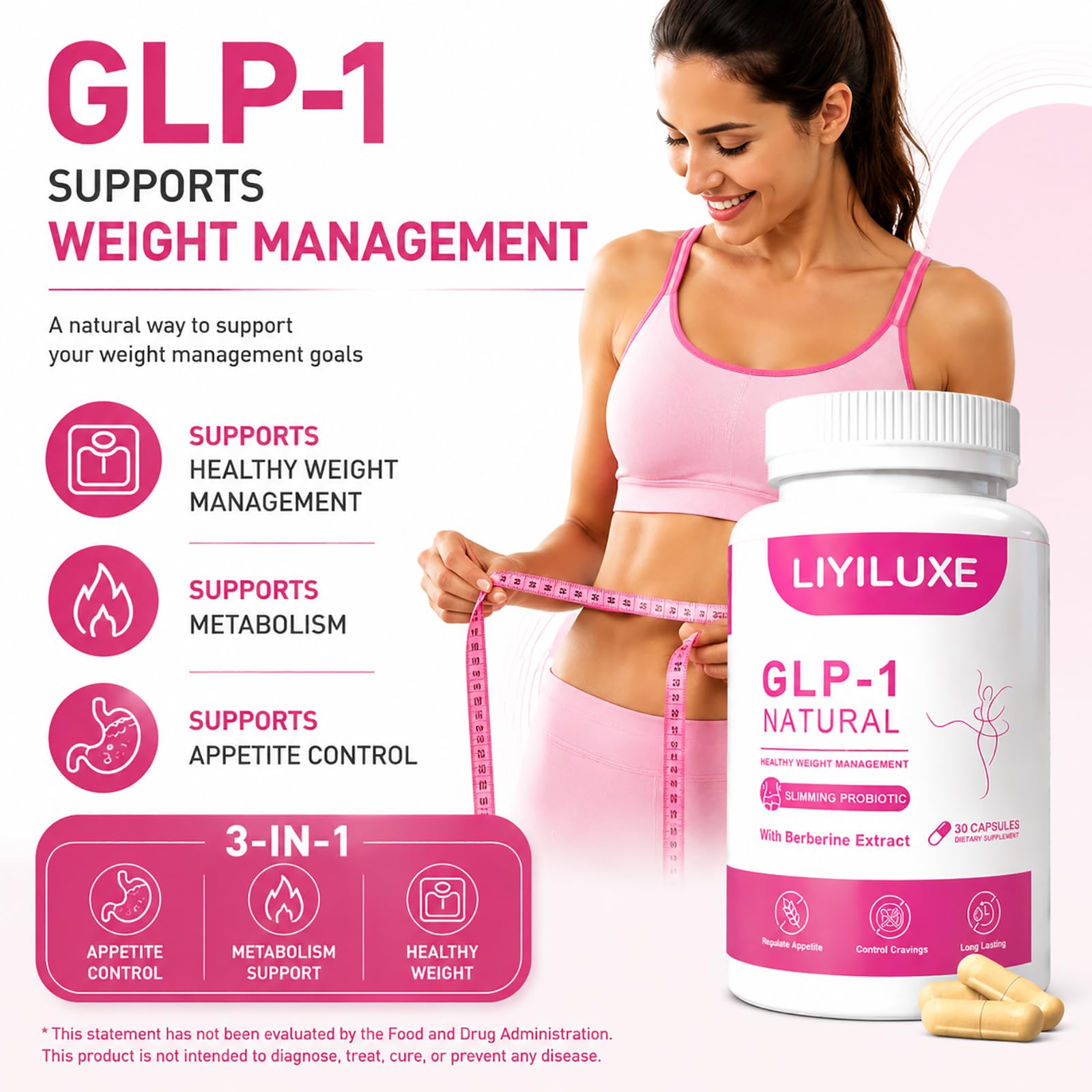 LIYILUXE primer plano de cápsula vegana destacando pureza y sin alérgenos