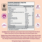 Llama Naturals detalle de ingredientes orgánicos que aportan vitaminas naturales