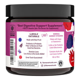 Llama Naturals etiqueta nutricional enfocada - información clara de CFU y XOS