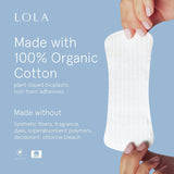 LOLA primer plano textura de algodón suave para menos irritación