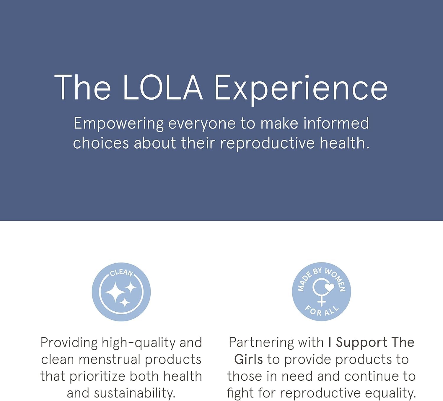 LOLA mujer activa usando producto, libertad de movimiento y protección