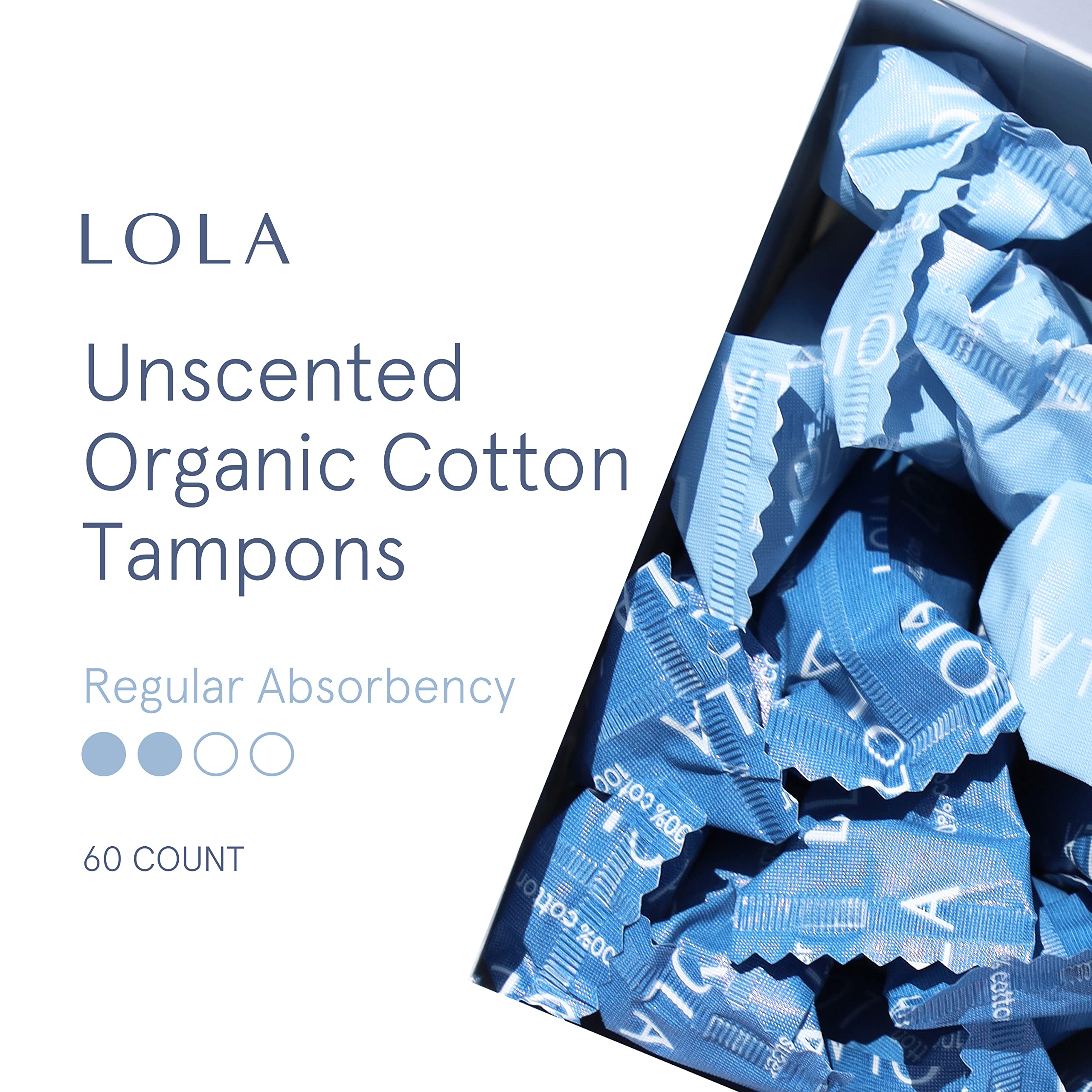 LOLA detalle del aplicador plástico BPA-free para inserción fácil