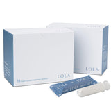 LOLA paquete frontal mostrando 32 tampones Super y beneficios ecológicos