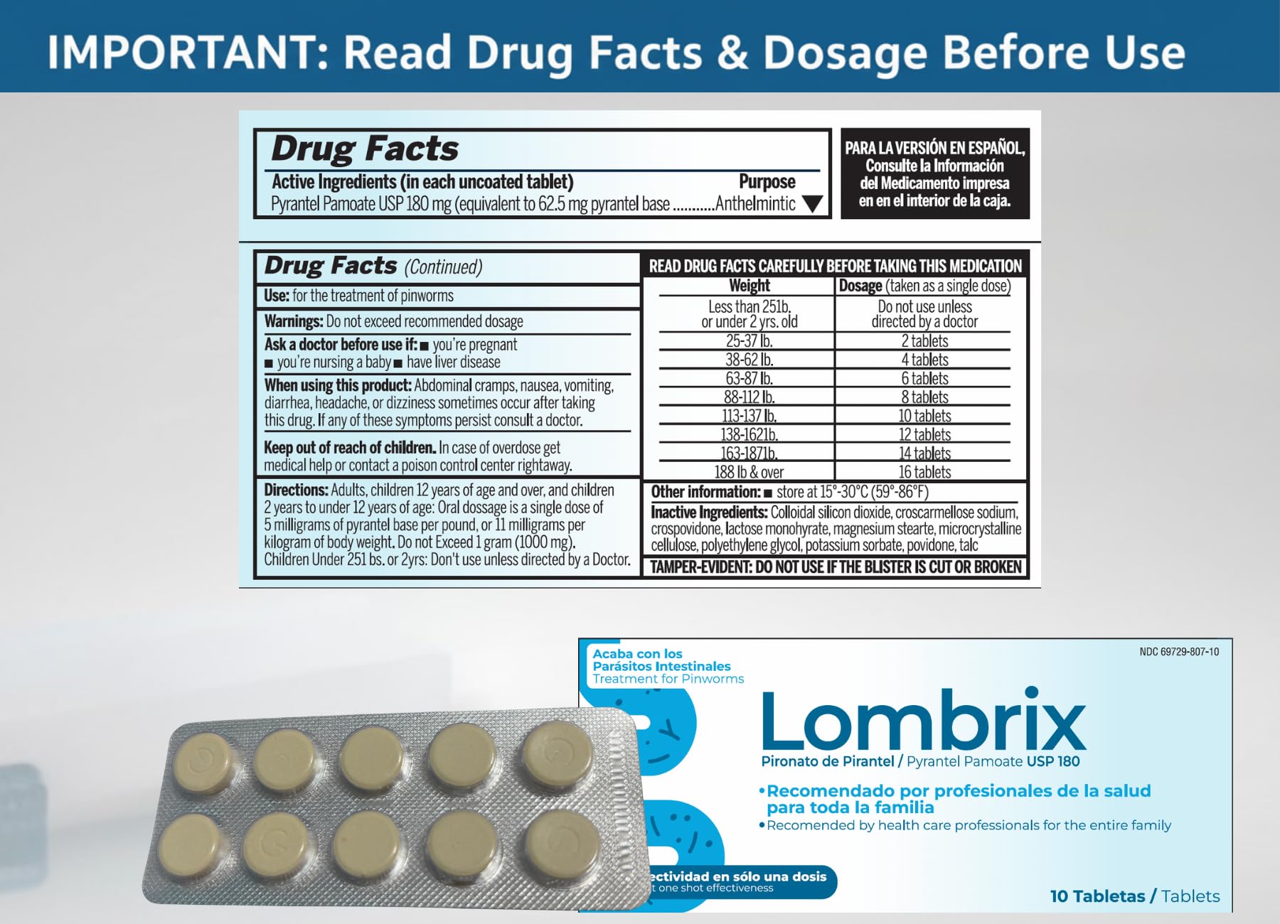 Lombrix tableta en estuche de viaje mostrando portabilidad y discreción