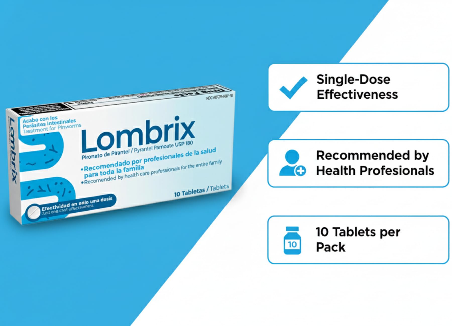 Lombrix uso familiar con adulto y niño demostrando conveniencia