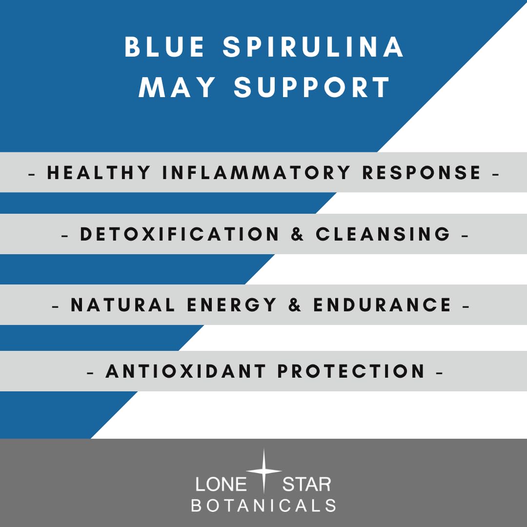 Lone Star Botanicals textura del polvo de spirulina orgánica pura y concentrada