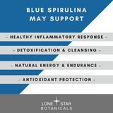 Lone Star Botanicals textura del polvo de spirulina orgánica pura y concentrada