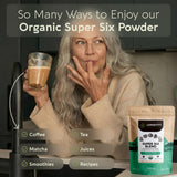 Longevity Botanicals frasco en la mano para apreciar tamaño y transporte