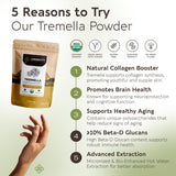 Longevity Botanicals cuchara dosificadora con polvo indica control de porciones
