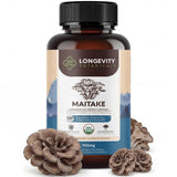 Longevity Botanicals frasco frontal mostrando 120 cápsulas y beneficios