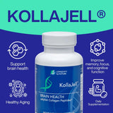 Longevity by Nature cápsula de KollaJell en primer plano, evidencia fácil de tomar