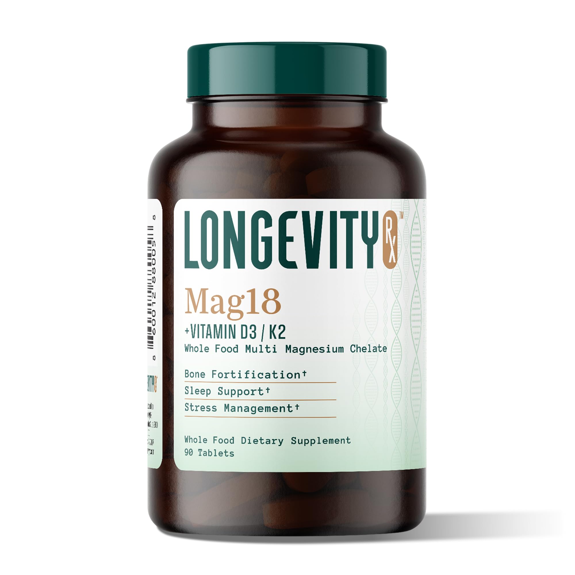 Longevity Rx MAG18 frente del empaque mostrando la presentación y beneficios