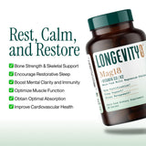 Longevity Rx MAG18 textura cercana del polvo para destacar pureza y absorción