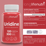 LongLifeNutri detalle de la etiqueta con información de 300 mg por cápsula y calidad