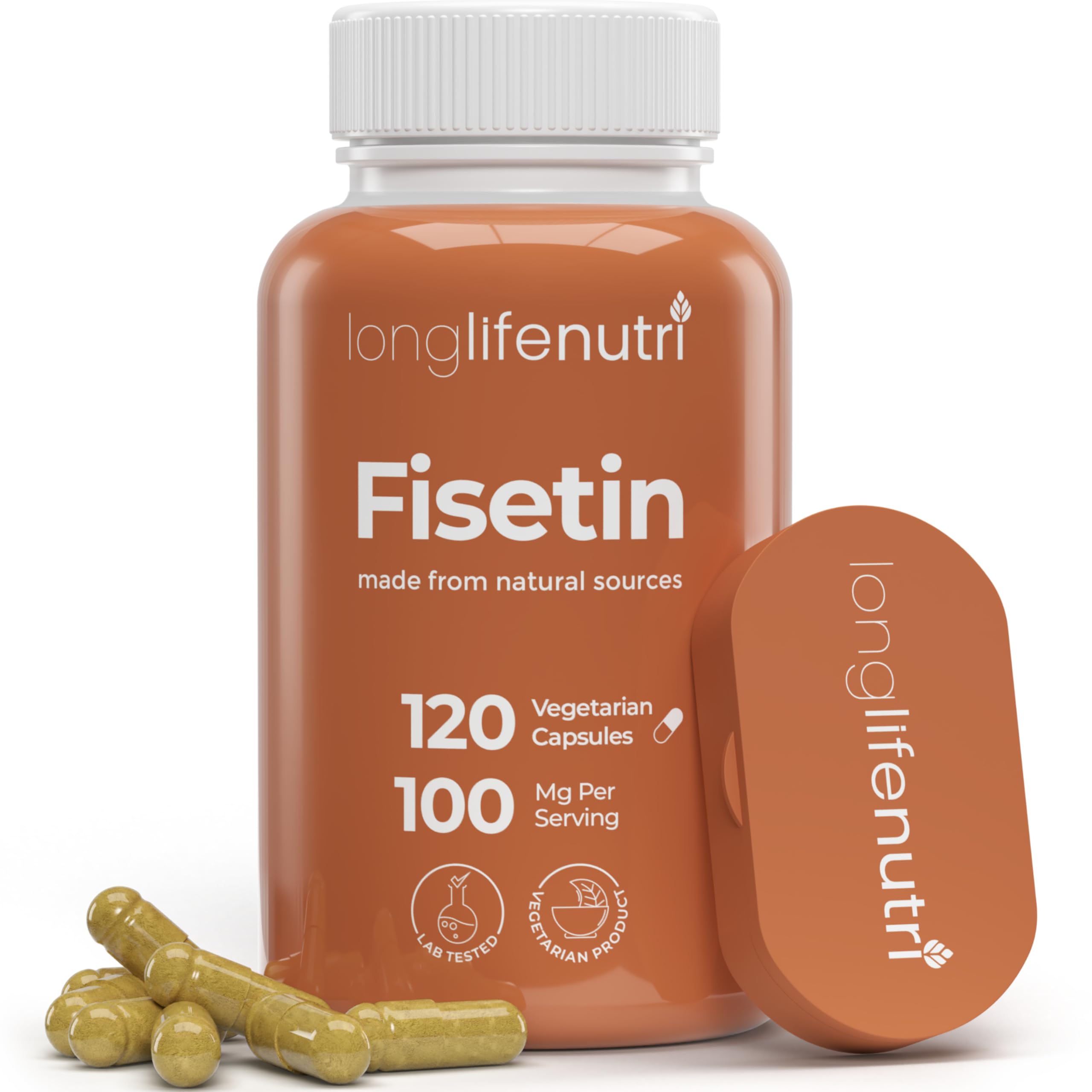 LongLifeNutri frasco frontal mostrando etiqueta y beneficio de pureza