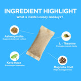 Loosey Goosey pouch en uso en boca demostrando discreción y comodidad