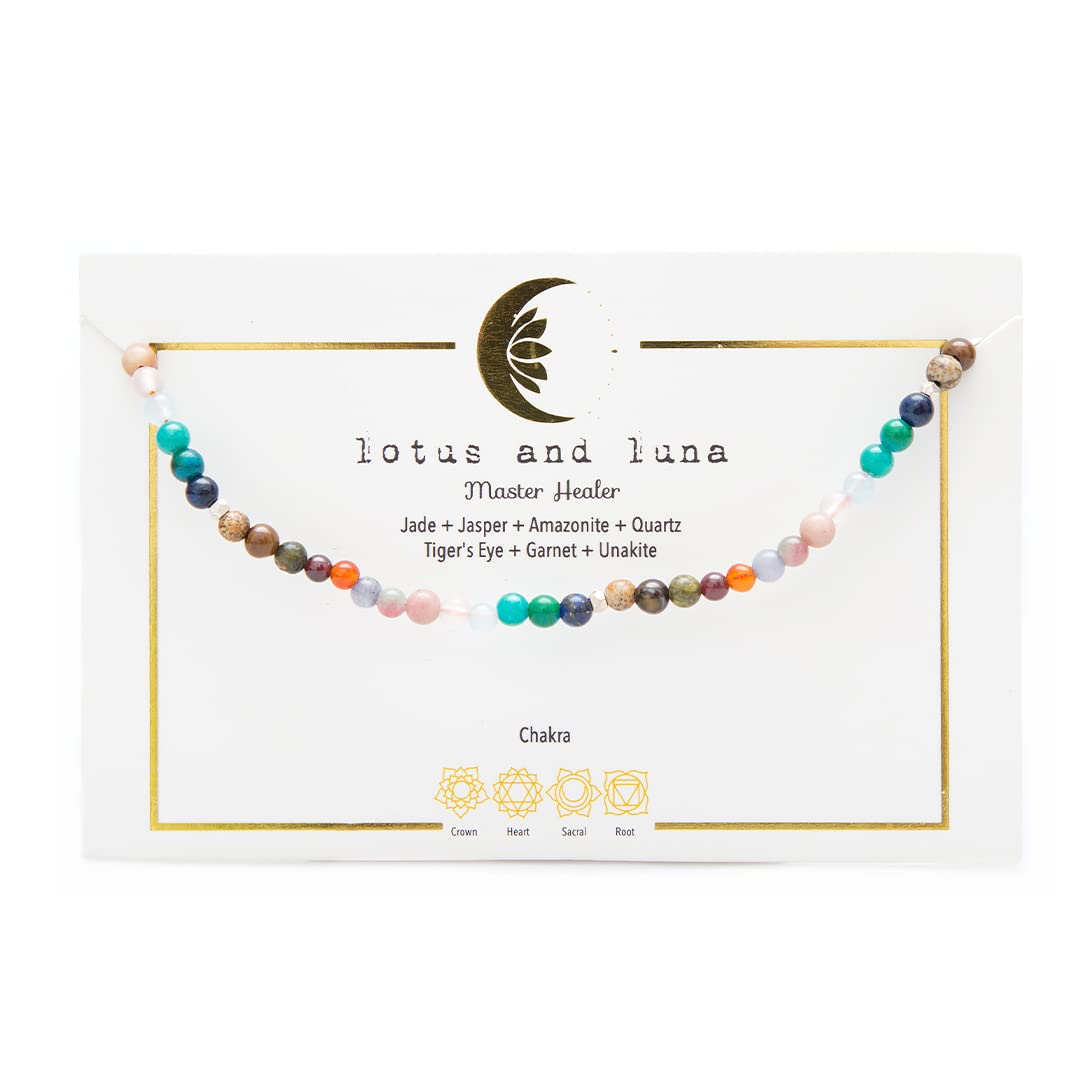 Lotus and Luna collar puesto en modelo, luce cómodo y apto para uso diario