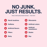 Love Sweat Fitness etiqueta con lista de enzimas e ingredientes para transparencia