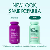 Love Wellness primer plano de cápsula destacando textura y pureza del producto
